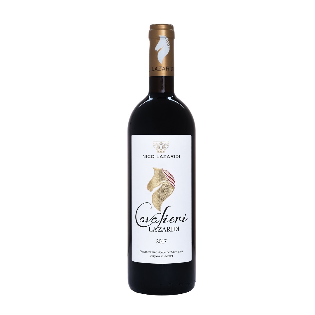 a bottle of Cavalieri Lazaridi Red 2017