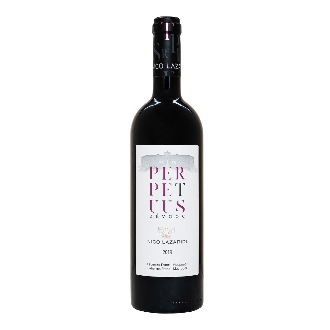 A bottle of Perpetuus Red 2019 by NICO LAZARIDI